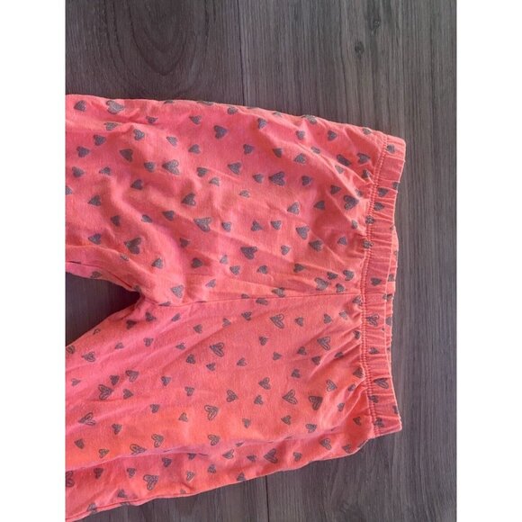 Lightning Bug Girls Size 5 Capri Leggings Orange Color with glitter hearts - Picture 5 of 11